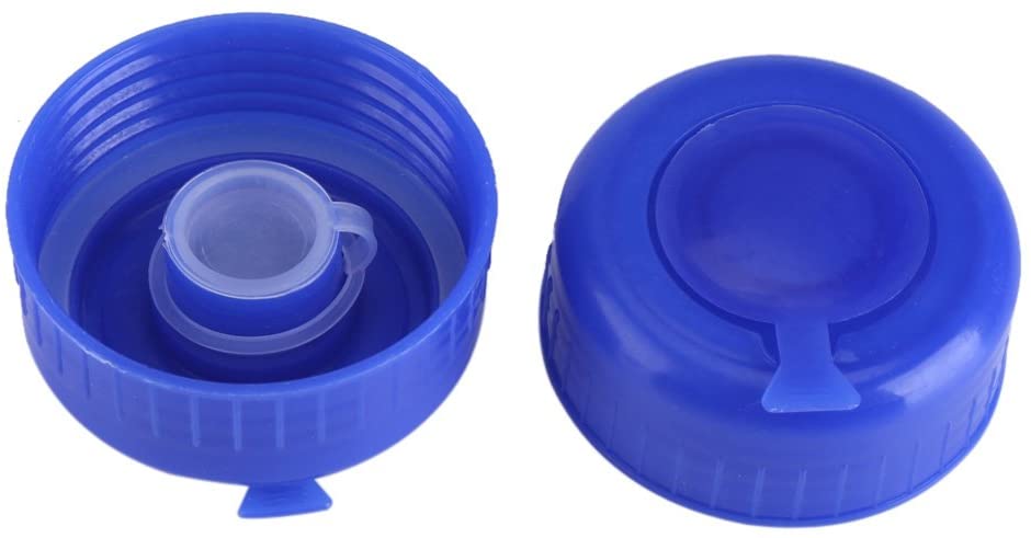 5Pcs Blue 3 & 5 Gallon Water Bottle Screw on Cap Reusable Replacement Anti Splash Lids - Image 3