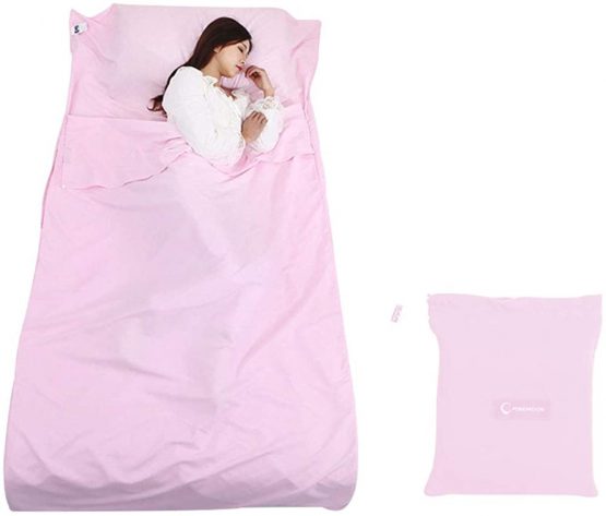Local Makes A Comeback - Travel Health Print Sleeping Bag, Hotel Sleeping Bag, Adult Sleeping Bag, Envelope Sleeping Bag, 75cm x 210cm, Pink Powder