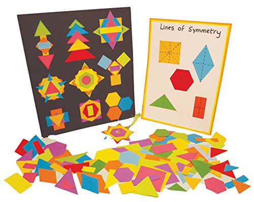 Springboard 10284 Pre-Cut Geometric Paper Shapes (Pack of 250), Multicolor, 250 piece