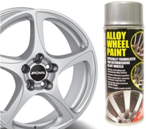Auto Inpart Metallic Silver E-TECH Alloy Wheel Paint Chip resistant Wheel refurb, 400 ml (Pack of 1)