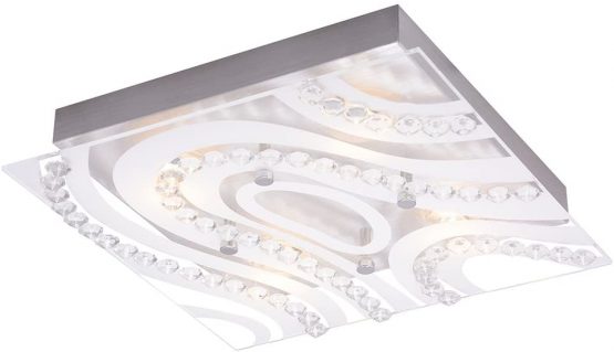 Modern LED Bathroom Light with Clear/Frosted Glass Plate by Happy Homewares