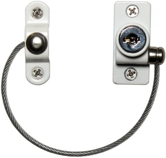 Cardea Essential Child Safety Cable Window Opening Restrictor Lock uPVC Suitable - White (1) - Image 3