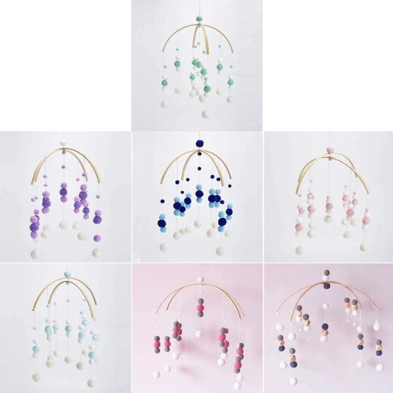 Moonvvin Baby Rattles Mobile Wooden Beads Wind Chimes Bell Baby Toys for Kids Room Bed Hanging Tent Decor Photography Props Gifts - Image 3