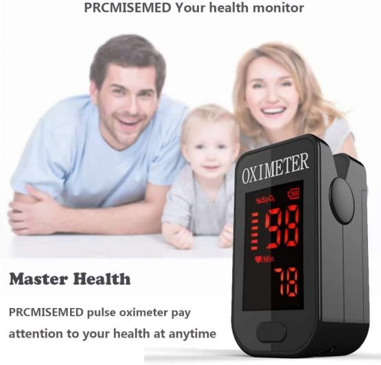 Oxygen Monitor Finger,Pulse Oximeter Oxygen Saturation Monitor Spo2 Fingertip Pulse Oximeter Adult and Child with LED Display with Lanyard - Image 3