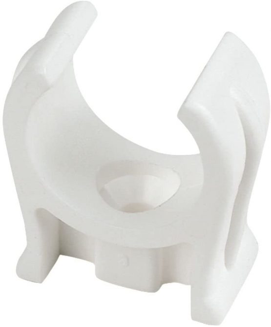 Merriway BH01941 22mm Plastic Pipe Clip-White, Pack of 20