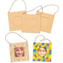 Baker Ross Design Your Own Hanging Photo Frames (Pack of 12) For Kids to Decorate and Display