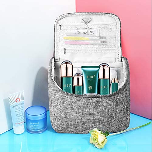 HCFGS Full Size Toiletry Bag Hand-Held Large Cosmetic Bag Travel Makeup Bag Portable Large Wash Bag Waterproof Toiletry Kit Organizer for Women & Girl (Black) - Image 2