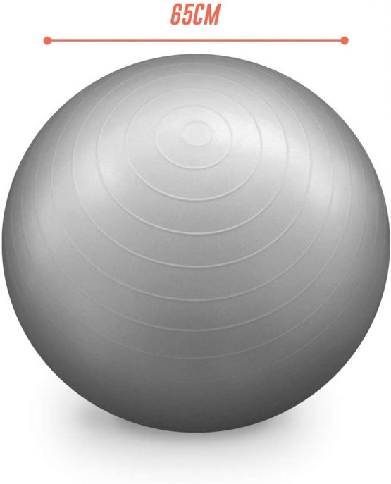 Phoenix Fitness Anti-Burst Fit Ball - Exercise Fitness Ball with Hand Pump - Can be Used as a Birthing Ball, Pregnancy, Labour - Image 2
