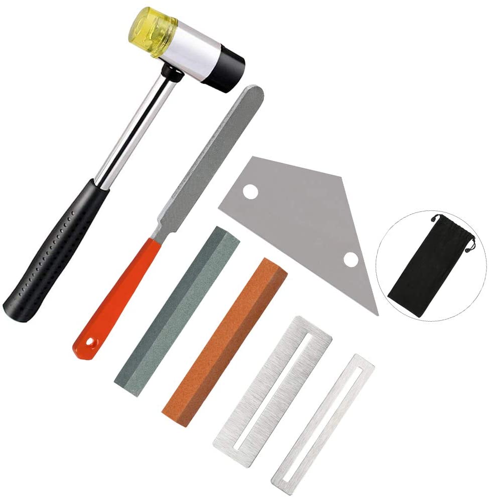 YANSHON 7Pcs Guitar Luthier Tool Kit Include Guitar Fret Crowning File