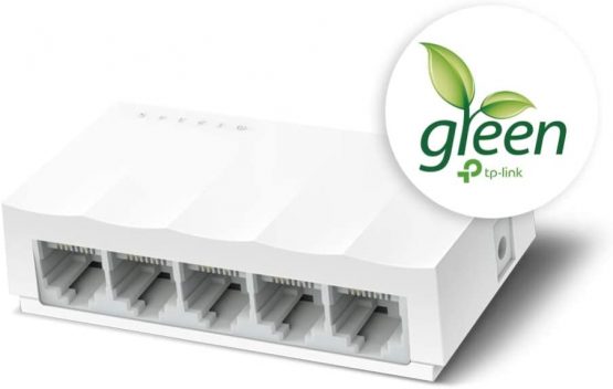 TP-Link 5-Port Desktop/Wallmount 10/100Mpbs Network/Ethernet Switch, Ethernet SPLITTER, Plastic Case (LS1005) - Image 2