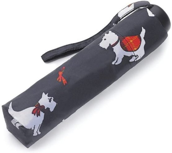 DUA Ladies Folding Umbrella Scottish Scotties Dogs Print