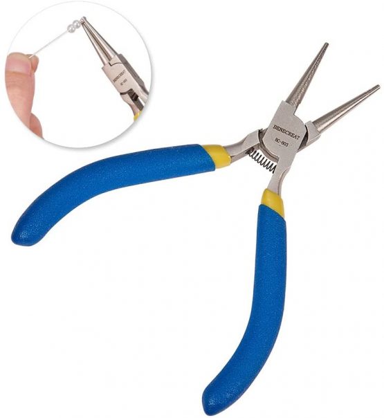 BENECREAT BC-803 5-INCH Round Nose Pliers Jewelry Plier for Craft Beading Jewelry Making 115mm Length - Image 2