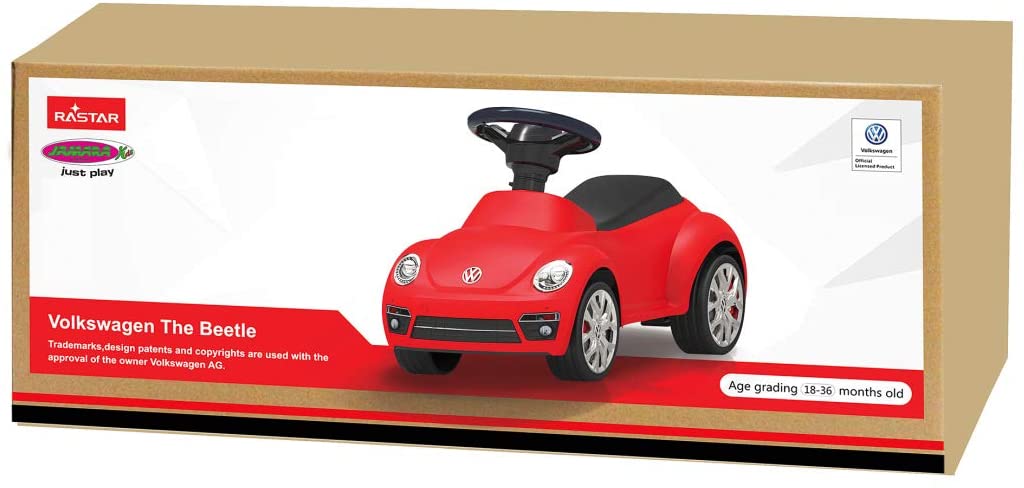 Jamara 460407 - Push Car VW Beetle Red - Tilt Prevention, Authentic Appearance, Horn On The Steering Wheel - Image 3