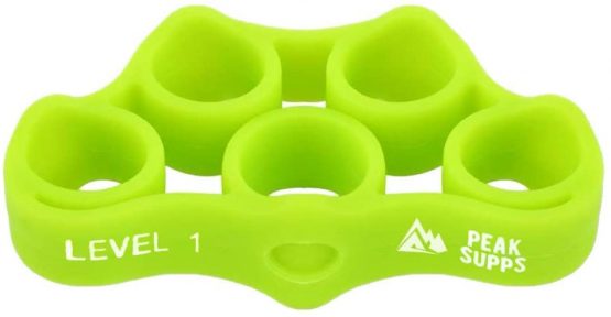 Peak Supps Forearm Trainer & Finger Strengthener Bands - Easy Level 1 (Green)