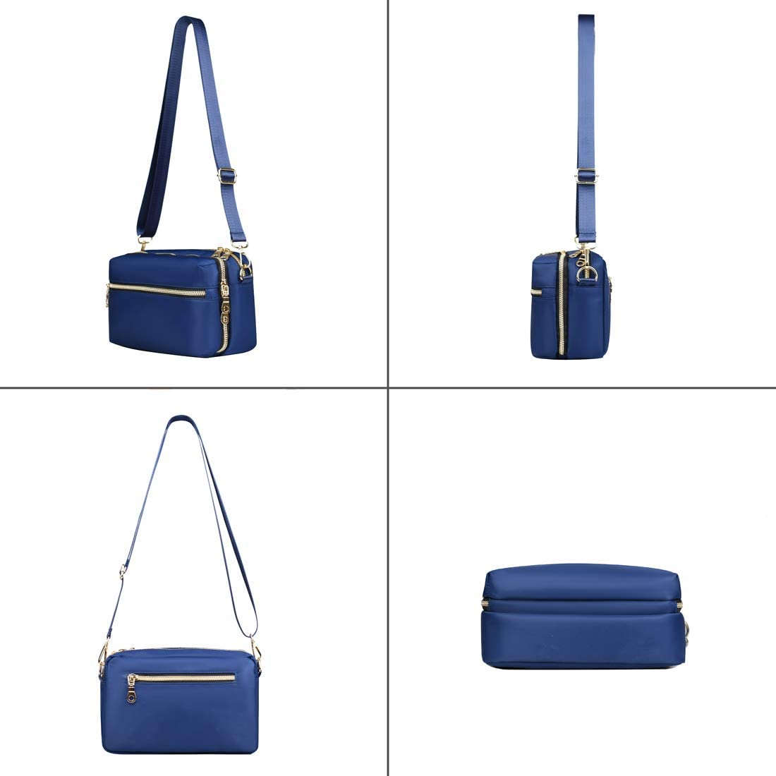 YANAIER Women Crossbody Bag, Casual Multi Pocket Handbag Purse Small Cellphone Pouch Wallet Shoulder Bag for Ladies Girls Navy - Image 3