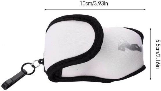 Golf Ball Bag Woven Fabric Elastic Small Golf Utility Pouch Golf Balls Holder with Hook and Clip Golf Bag Accessories - Image 4