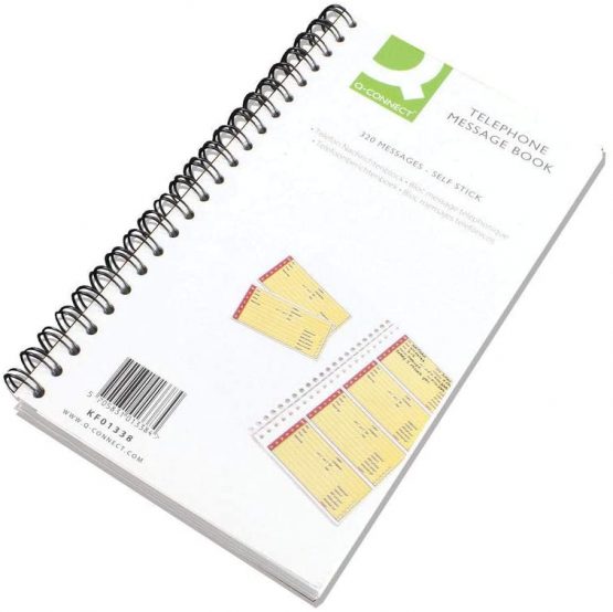 Q-Connect KF01338 Telephone Message Book 320 Messages Self-Stick