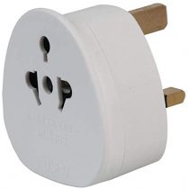 EUROPEAN TO UK TRAVEL ADAPTER, 2 TO 3 PIN TRAVEL PLUG/ADOPTER 3 PIN ADAPTOR PACK OF 3