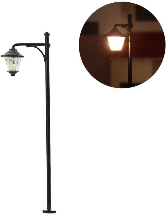 LYM11 10 pcs Model Railway Led Lamppost Lamps Street Lgihts N Scale 5cm 12V New - Image 2