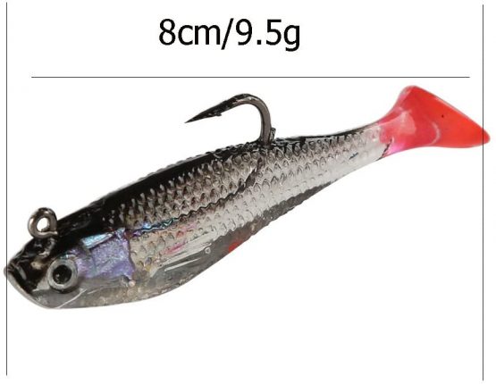 DWEE Fishing Lures,3D Eyes Soft Fishing Lure Single Hook Baits Artificial Bait - Image 2