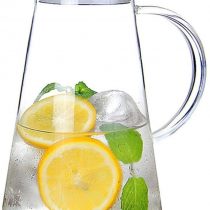 SUSTEAS 2.0 Liter 70 Ounces Glass Pitcher with lid iced Tea Pitcher Water jug hot Cold Water ice Tea Wine Coffee Milk and Juice Beverage Carafe