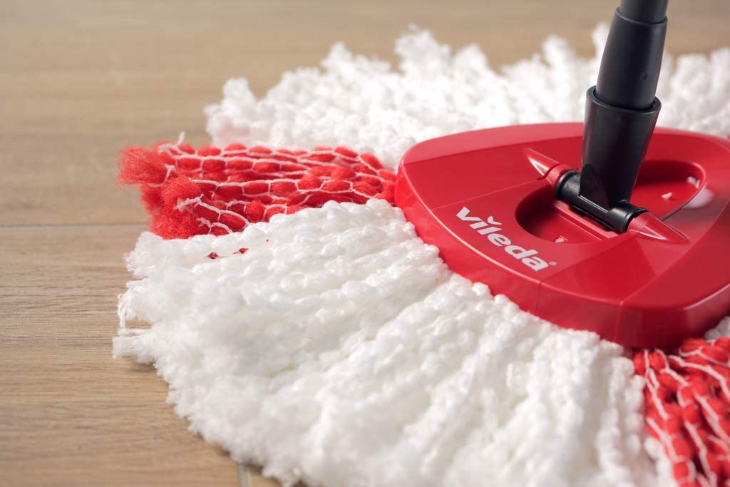 Vileda EasyWring and Clean Turbo 2-in-1 Microfibre Mop Refill Head, White/Red - Image 3