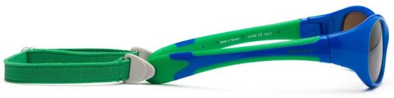 Koolsun Boys Baby Sunglasses Flex 3-6 Years Royal & Green 100% UV Protection – with Detachable Head Band | Optical 1, Category 3 - Image 3