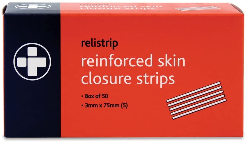 Reliance Medical Skin Closure Strip, 5 Reinforced Wound Closure Medical Strips, 5 Strips/Envelope, First Aid Adhesive Strips