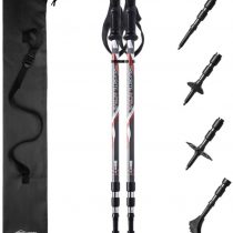 Pair of Trekrite Active Antishock Telescopic Power Walking Poles/Hiking Sticks with Accessories