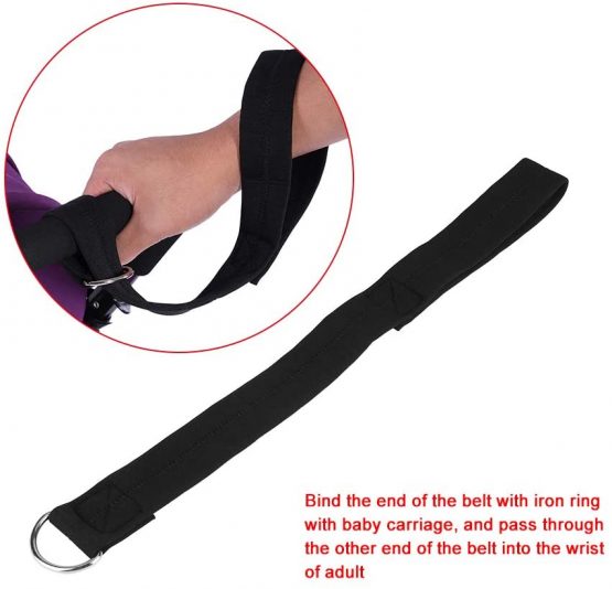 Baby Stroller Safety Wrist Straps - Delaman Universal Baby Pram Safety Belt, Baby Buggy Clips,Anti-Skid,Multi Purpose, Black - Image 2
