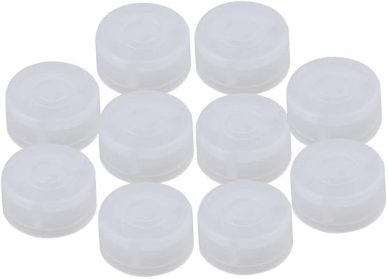Plastic Guitar Stomp Knob Pedal Knobs Protector Cap Pack of 10 (Transparent White)