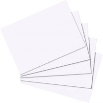 100 x A8 Blank White Index Cards