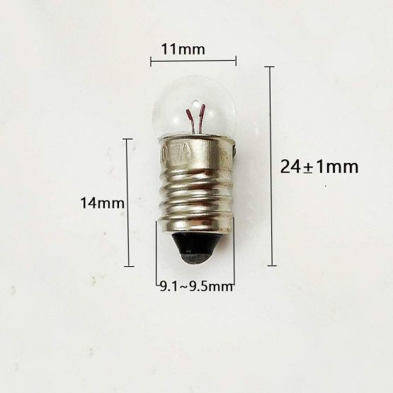 10x E10 1.5V / 0.3A 0.45W Miniature Screw Base Light Bulb Lamp Flashlight Torch Work Light DIY Experiment (Box of 10) - Image 2