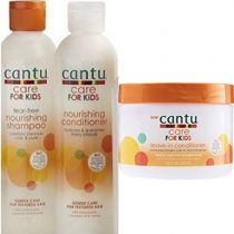 Cantu Care For kids Gentle Care For Textured Hair Shampoo + Conditioner + Leave In Conditioner Set Of 3