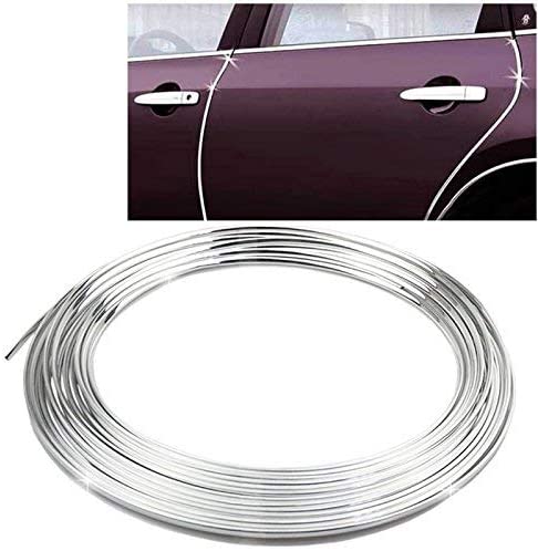 xtrafast Protective Door Moulding 6M, Silver, Chrome Finish, PVC, Weather-Resistant, Cuttable, Adhesive, Universal Fit - Image 3
