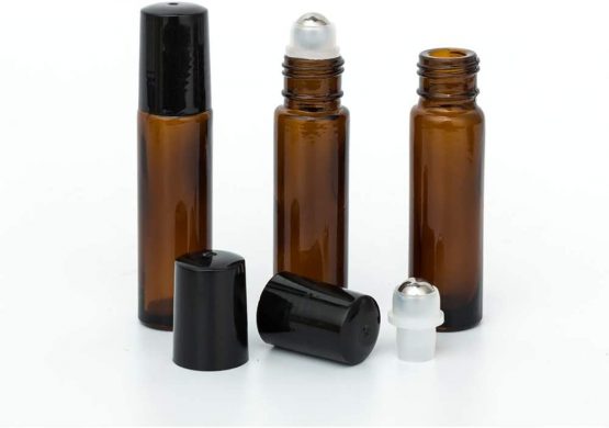 10ml Roller Bottles 6Pack Clear Thick Glass Essential Oil Roller Bottles Stainless Steel Roller Ball with 2 Droppers - Image 3