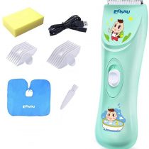 ENSSU Electronic Baby Hair Clipper, Waterproof Kids Quiet Hair Trimmer with 2 Guide Combs, Cordless Children's Hair Trimmer with Safe Ceramic Blades