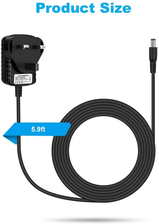 9V Power Supply,AIEVE 9V DC Power Adapter Plug Power Cable for RockJam Keyboard Piano RJ-661,RockJam RJ761,RockJam RJ654,RJ549,RJ461,Reebok GB50 Exercise Bike - Image 3