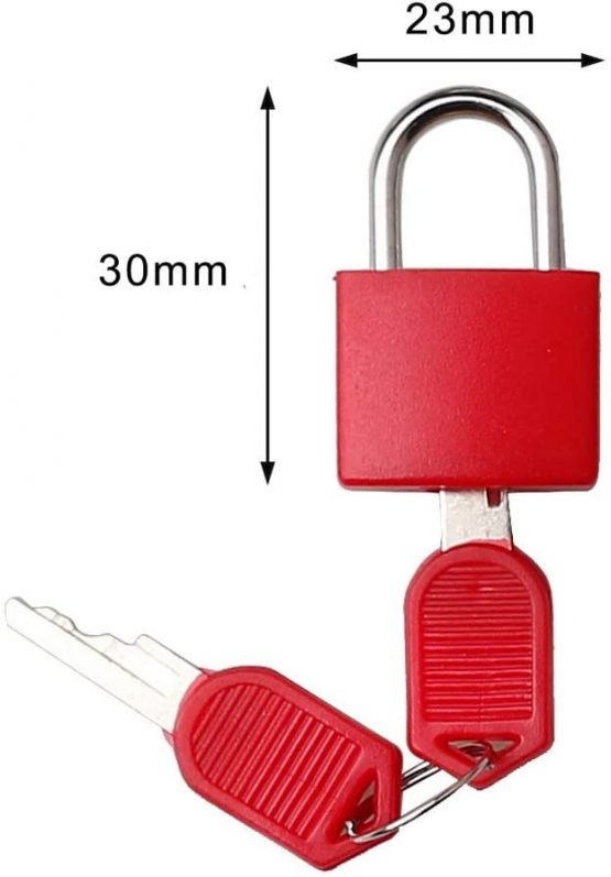 kuou Suitcase Locks with Keys, Small Padlocks Luggage Locks Padlocks with Keys Coloured Metal Padlocks for Travel School Gym（6 Pcs） - Image 3