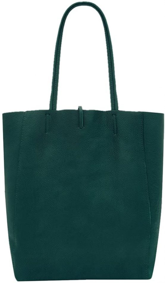 MONTTE DI JINNE- 100% GENUINE LEATHER LARGE SHOPPER TOTE SHOULDER HANDBAG WITH FLAT LEATHER HANDLES | GIFT FOR WOMEN, GIFT FOR LADIES
