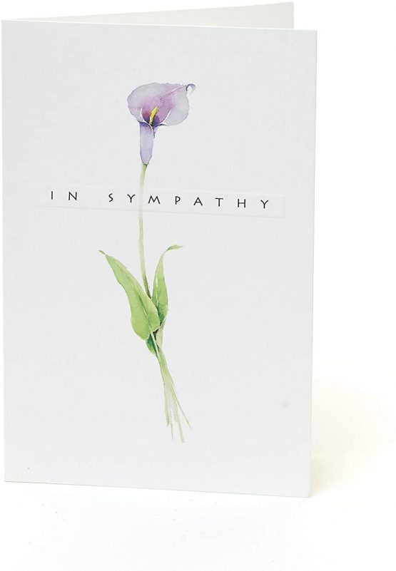 UK Greetings Sympathy Card - Bereavement Card - Classic Watercolour Flower Design, 632114-0-1