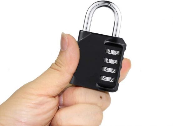 Combination Padlock Heavy Duty Locks - BeskooHome 4-Digit Weatherproof Combination Lock Resettable Combination Padlock Outdoor for Gym, School, Hasp, Outdoor Shed, Storage, Cabinet, Toolbox - 3 Pack - Image 4