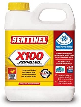 Sentinel, X100 Inhibitor 1L, Market Leading Heavy Duty Central Heating Inhibitor, Protection Against Corrosion and limescale