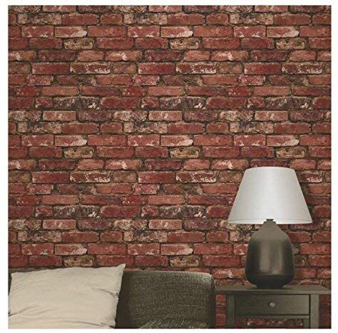 Fine Decor FD31285 Rustic Brick Wallpaper, Red, 20.5 x 393.7 cm - Image 2