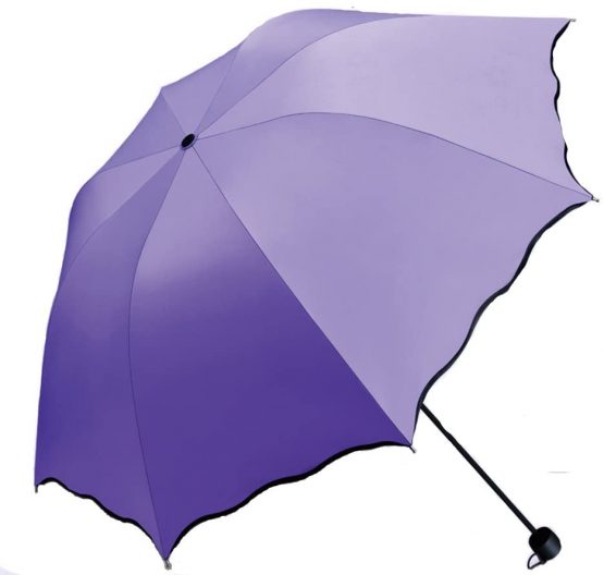Ladies Parasol Umbrella UV Protection for Women Parasol Lightweight Anit-UV Umbrellas for Summer Sun Protection (Clove Purple)