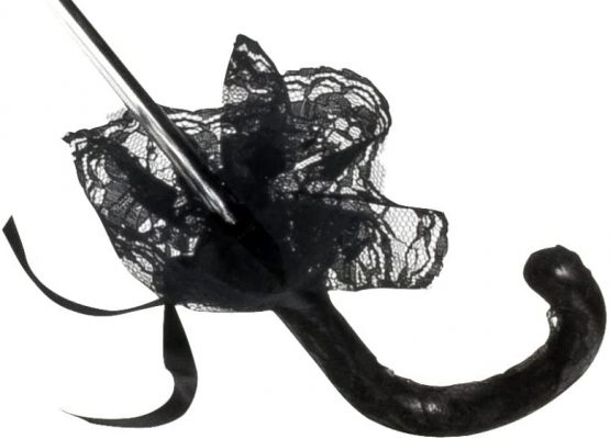 VON LILIENFELD Bridal Wedding Umbrella Malisa, Black - Image 3