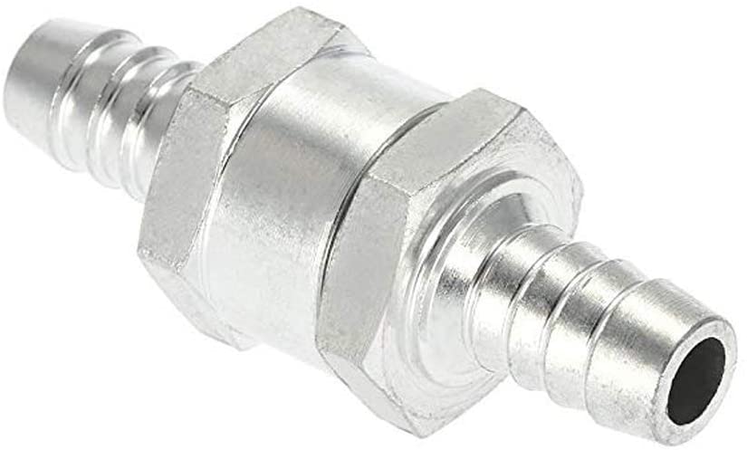 4 pcs One Way aluminium Fuel Non Return Check Valve(6 8 10 12mm) for Petrol Diesel Oil water Chrome Car Auto Carburettor Low Pressure Systems Aluminium Fuel Hose - Image 4