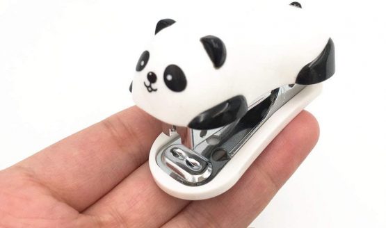 Portable Mini Cute Panda Desktop Stapler Set with 1000PCS No.10 Staples for Office School Home or Travel Use - Image 3