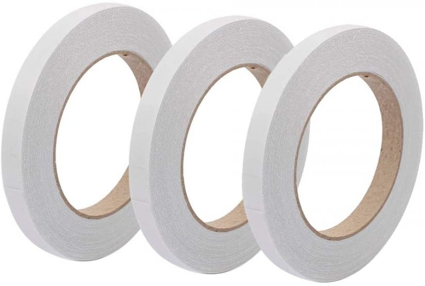 3 Pack, Double Sided Sticky Tape, Each Roll 33 Meters (Width 3mm, 6mm