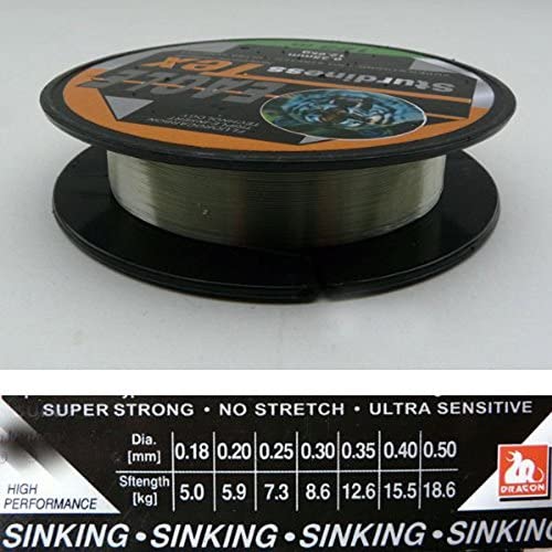 Quality Fluorocarbon Fishing Line 0.55 mm 100 m 20 kg Monofile Line (0.55 mm), Green - Image 3